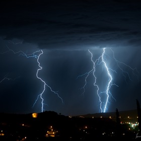 Lightning over Dixie Rock