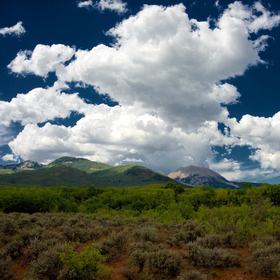 Storm over Mount Peale