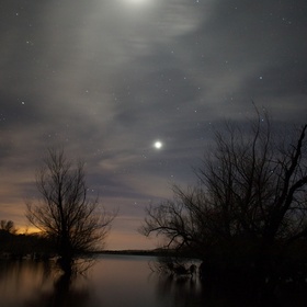 Venus over Baker Reservoir 